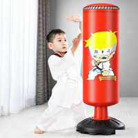 KDST Ensemble de sacs de frappe verticaux autoportants en PU avec cadre en acier 13-15KG pour Enfants (Boxe et Taekwondo) – Utilisation à domicile, Gants inclus