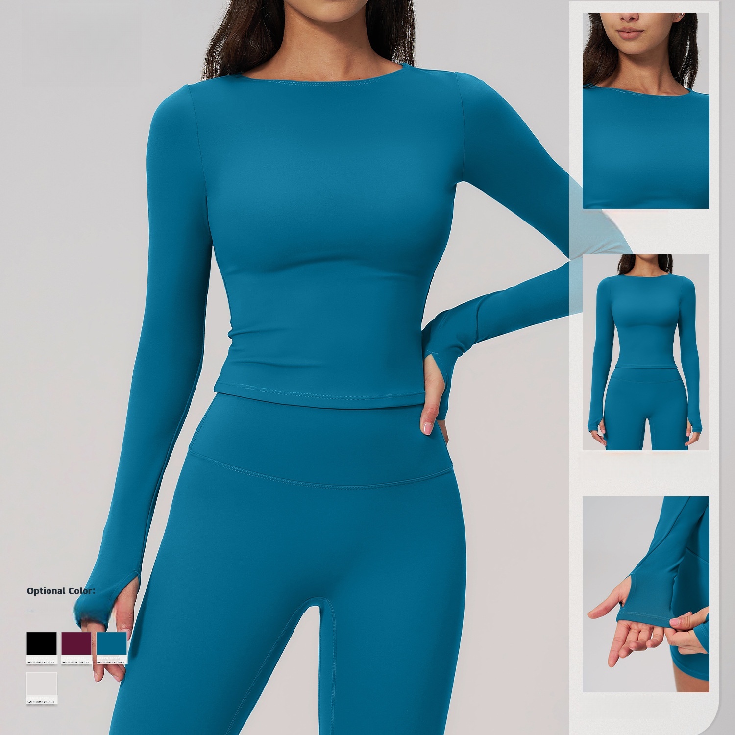 Women Summer Brushed Creamy Yoga Long Sleeve Top Soft Slim Sports Shirt for Outdoor Running Fitness Workout