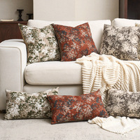1 Pièce Coussin décoratif rectangulaire doux, motif floral vintage américain rétro, style ferme, pour canapé, salon et chambre