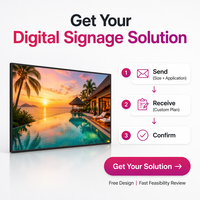 Pantalla de Video Vertical LCD de 55 Pulgadas con Diseño de Cero Distancia para Uso en Elevadores, Habilitada para SDK, Software CMS Gratuito para Señalización Digital