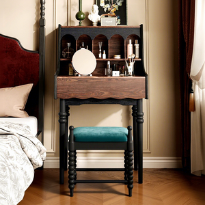 <span class=keywords><strong>Table</strong></span> <span class=keywords><strong>de</strong></span> toilette en bois massif <span class=keywords><strong>de</strong></span> style rétro français avec miroir, coiffeuse <span class=keywords><strong>de</strong></span> style antique <span class=keywords><strong>et</strong></span> tabouret assorti pour la chambre à coucher - Product Image 2