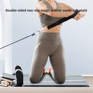 Tapis de lit de Pilates Reformer personnalisé, base antidérapante en faux daim, absorbant la transpiration, doux et confortable, motif color block, housse de machine, logo OEM ODM - Product Image 4