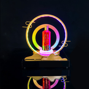 Chinese Style Fairy Cloud Wine <b>Rack</b> With Led Light Modern Round Design For <b>Bar</b> Party Display - Product Image 1