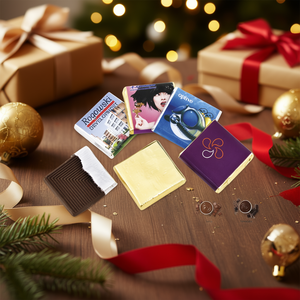 Barras de Chocolate Promocionales Neapolitanas - Paquetes de Regalo de Madera Personalizados con Marca Italiana, Modelo Etiqueta Blanca AL016 - Product Image 3