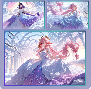 MIYUN Tarjetas Coleccionables de <span class=keywords><strong>Anime</strong></span> de Tamaño A5, Colección de <span class=keywords><strong>Chicas</strong></span> <span class=keywords><strong>Anime</strong></span> Variadas, Juego de Cartas Coleccionables, Caja de Sobres de Papel de Colores - Product Image 3