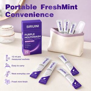 Enjuague Bucal Morado de Marca Privada, 20 Sobres, <span class=keywords><strong>Corrector</strong></span> de <span class=keywords><strong>Color</strong></span> <span class=keywords><strong>V34</strong></span> para Blanquear los Dientes Amarillos, Sin Alcohol, Enjuague Bucal Morado de Viaje - Product Image 5