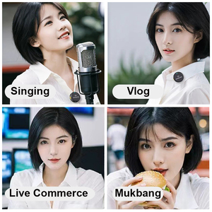 Mạnh mẽ từ 2 gói không dây Lavalier Microphone cho iPhone, iPad, Android điện thoại, Mini ve áo microphone cho quay video - Product Image 2