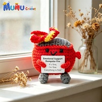 Vente en gros de poupées amigurumi en crochet faites à la main, personnalisées, en forme d'extincteur, pour la décoration de bureau, cadeaux, fournitures pour magasins