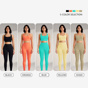 महिलाओं के योग ने बाहरी प्रशिक्षण के लिए शॉकप्रूफ अनुकूलन वाले लोगो के साथ उच्च कमर के टीले के साथ नमी को सजाता है - Product Image 4