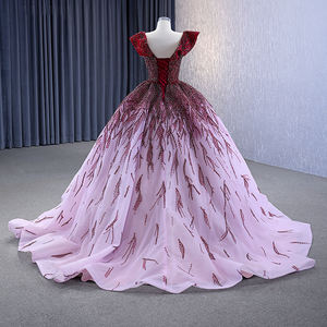 Jancember ชุดราตรีสีไล่ระดับสีมีสไตล์ของผู้หญิงชุดราตรีประดับคริสตัลประดับเลื่อมชุดปาร์ตี้ตอนเย็น231057เอวตามธรรมชาติ - Product Image 4