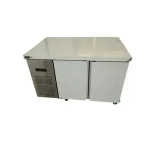 Refrigerador de ar de cozinha em aço inoxidável, refrigerador de refrigerador de porta dupla de baixa temperatura, mesa fresca, caminhão de alimentos, freezer