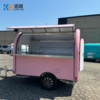 Remorque alimentaire personnalisée pour gaufres, entièrement équipée, camion de crème glacée, chariot à desserts certifié CE