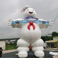 Ballon gonflable Stay Puft Marshmallow Man Ghostbusters, publicité personnalisée de dessin animé avec ventilateur intégré pour les décorations d'Halloween