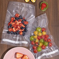 Sacs sous vide personnalisés avec logo pour cuisine, emballage alimentaire de qualité alimentaire, gaufrés sur le côté, pour viande, poisson et snacks