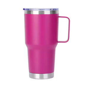 Vaso Térmico de Acero Inoxidable de Diseño Moderno con Asa y Pajita, 30oz, Aislamiento al Vacío, para Café y Camping - Product Image 3