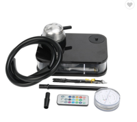 Qualité en gros personnalisé coloré fumée narguilé narguilé boîte chicha Sheesha portable led shisha ensemble carré livre narguilé à vendre