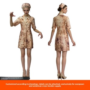 ชุดคอสเพลย์พยาบาลสุดหลอนจากเกม <span class=keywords><strong>Silent</strong></span> <span class=keywords><strong>Hill</strong></span> สำหรับฮาโลวีน ทำจากโพลีเอสเตอร์ เหมาะสำหรับผู้ใหญ่ แต่งกายเล่นบทบาทสมมติในธีมสยองขวัญ - Product Image 1