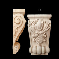 Corbeaux et colonnes décoratifs en bois massif sculpté pour meubles de salle de bain et de salon