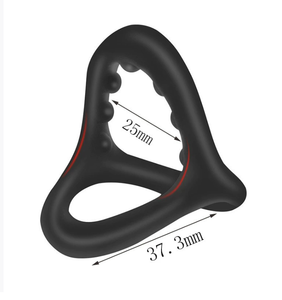 वयस्क उत्पाद पुरुष हस्तमैथुन समय देरी त्रिकोण डबल परत विरोधी स्खलन लॉक शुक्राणु की अंगूठी नरम सिलिकॉन लिंग प्रशिक्षक - Product Image 5