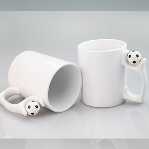 Taza de cerámica de fútbol Super blanca, tazas de café de sublimación, venta al por mayor, 11oz - Product Image 4