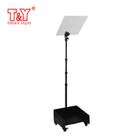 Téléprompteur présidentiel pour discours public avec miroir réflecteur de faisceau, moniteur 22 pouces, verre 360x360mm pour étui portable