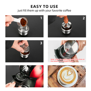 2ฝัก1เซ็ตกาแฟแบบแคปซูลแบบเติมได้เข้ากันได้กับ <span class=keywords><strong>Dolce</strong></span> <span class=keywords><strong>Gusto</strong></span> เครื่องชงกาแฟฝักกาแฟแบบใช้ซ้ำได้ - Product Image 5