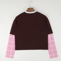 Tenues décontractées Chemises à manches longues pour femmes en coton 100% avec imprimés et patchwork