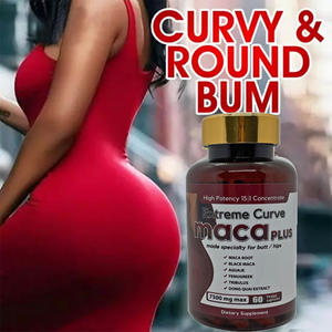 כמוסות תוסף צמחי למבוגרים להגדלת ירכיים וישבן, שורש מאקה שחור, עם תמיכה חיסונית, 60 כמוסות - Product Image 2