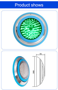 ไฟสระว่ายน้ำติดผนัง LED กำลังสูง วัสดุ ABS กันน้ำ IP68 เปลี่ยนสีได้ใต้น้ำ - Product Image 4