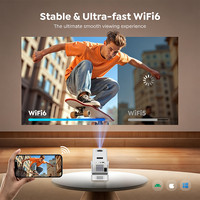 Projecteur vidéo intelligent 260 ANSI 720P avec applications intégrées, lecteur multimédia numérique Ultra-HD, home cinéma, projecteurs portables, OEM TV BOX
