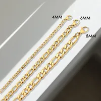 Bracelets à breloques pour femmes EMANCO, chaîne Figaro en acier inoxydable plaqué or, bijoux classiques, cadeau, vente en gros, dropshipping