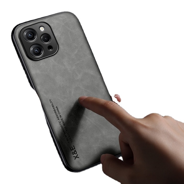 2023 for Xiaomi Redmi 12 4G Skin Feel Magnetic Leather Back Phone Case