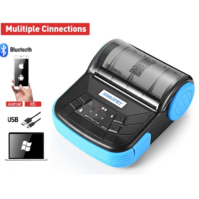 MTP-3 80mm Mini Portable Thermal Receipt Printer with USB & for 1500mAh Battery 203DPI ESC/POS Compatible in Stock