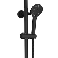 Système de douche thermostatique rond en acier inoxydable 304, ensemble robinetterie de bain et de douche, mitigeur de baignoire noir à jet de pluie