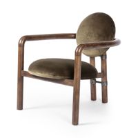 Chaise de canapé nordique douce et confortable texture de cadre en bois massif simple sens du design élevé de la maison moderne flanelle vert foncé
