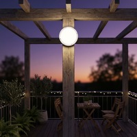 Lampe murale solaire LED extérieure en acier inoxydable, alliage d'aluminium et polycarbonate, indice de protection IP65, pour jardin et usage en rue