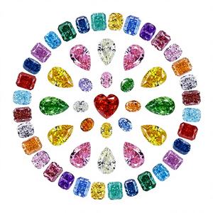 Octágono 8*10mm piedra preciosa suelta corte radiante diamante multicolor 8A/9A/10A piedras de Zirconia cúbica de corte de hielo triturado sintético - Product Image 1