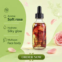 Huile Corporelle Multi-Usages Douce à la Rose 30ml en Gros – Hydratante et Éclatante pour Visage, Cheveux et Ongles – Stock pour Boutiques de Beauté