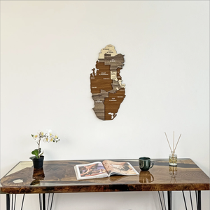 <span class=keywords><strong>แผนที่</strong></span>ไม้หลายสีสำหรับตกแต่งผนังบ้านทันสมัยปรับแต่งได้แผนที่โลกทำจากไม้3D หลากสี - Product Image 4