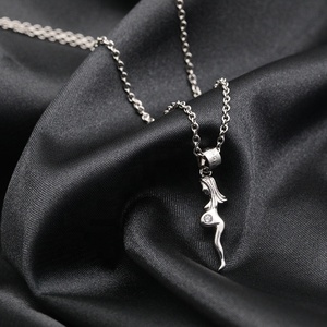 Colgante de Plata de Ley 925 con circón para mujer <span class=keywords><strong>embarazada</strong></span>, collar con colgante para el día de la madre, regalo de amor - Product Image 1