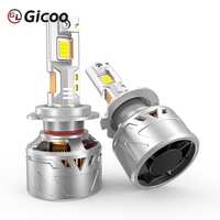 Gicoo X68 Nuevas Bombillas LED para Faros Delanteros de Coche de Alta Potencia, Súper Brillantes de 6000K, Venta al por Mayor de Fábrica, 50000 Lúmenes, H7 H11 9005 H4