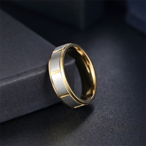 Anillo Minimalista de Acero Inoxidable Chapado en <span class=keywords><strong>Oro</strong></span> <span class=keywords><strong>y</strong></span> Rodio, Anillo de Pareja Liso, 4 Colores, Anillo de Moda para Hombre <span class=keywords><strong>y</strong></span> Mujer, Antideslustre, Venta al Por Mayor - Product Image 5