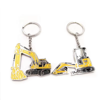 Llavero de Excavadora de Metal Personalizado de Alta Calidad, Modelo de Excavadora Simulada de Moda con Esmalte Suave, Modelo de Excavadora Carter