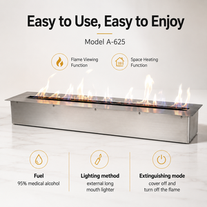 Chimenea de Bioetanol Moderna Manual, Quemador de Sobremesa sin Chimenea, Llama Limpia, Decoración <span class=keywords><strong>para</strong></span> Interiores del Hogar - Product Image 5