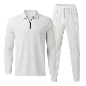 Completo Sportivo Casual da <span class=keywords><strong>Uomo</strong></span> Due Pezzi Traspirante per Primavera Autunno 2024 - Maglia a Maniche Lunghe e Pantaloni Lunghi - Taglie Europee per Amazon - Product Image 6