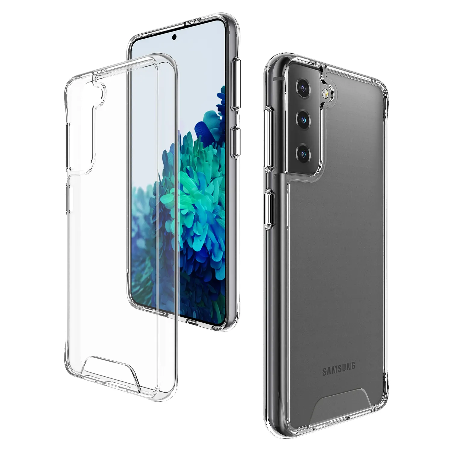 Für Samsung Galaxy S21 Pro/S21 Ultra Case schlanke klare Space Shell Kristall transparente Hard Back Cover Anti-Scratch-Handy hüllen