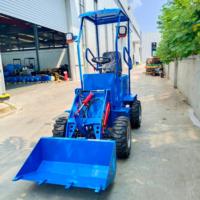 Chargeuse sur pneus multifonctionnelle à moteur diesel, mini-chargeuse hydraulique 4x4, pelle avant haute efficacité pour les chantiers de construction