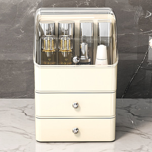 Transparent Cosmetic Storage <b>Box</b> With Drawers <b>Makeup</b> Organizer Desktop Skincare Container Plastic Multi Layer Shelf - Product Image 2
