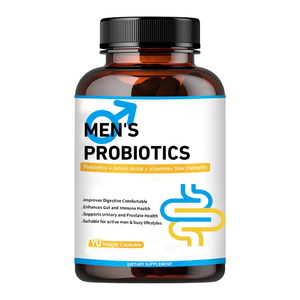 Capsules Probiotiques Multi-Complexes pour Hommes avec Saw Palmetto et Mélange Prébiotique – Soutien Digestif et Intestinal – Probiotiques 100 Milliards UFC - Product Image 1