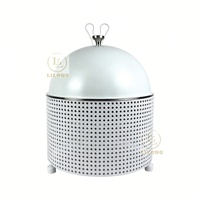 Nouveau design – Plat de service blanc en acier inoxydable 8L avec cadre perforé – Chauffe-plat pour buffet d'hôtel, mariage et traiteur